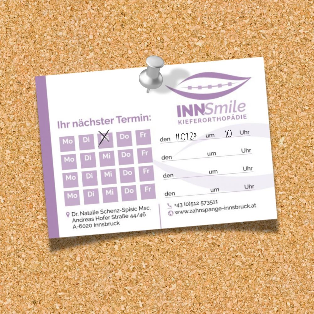 INNSmile Terminzettel Pinnwand Ws