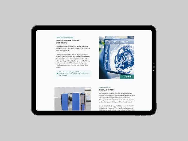 Lange Konstruktionstechnik Webseite Konstruktion & Entwicklung