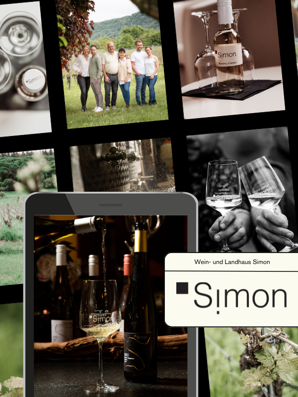 Die bildliche Darstellung vom Weingut und Landhaus Simon gehört zu den Kompetenzen von BEPOINT.