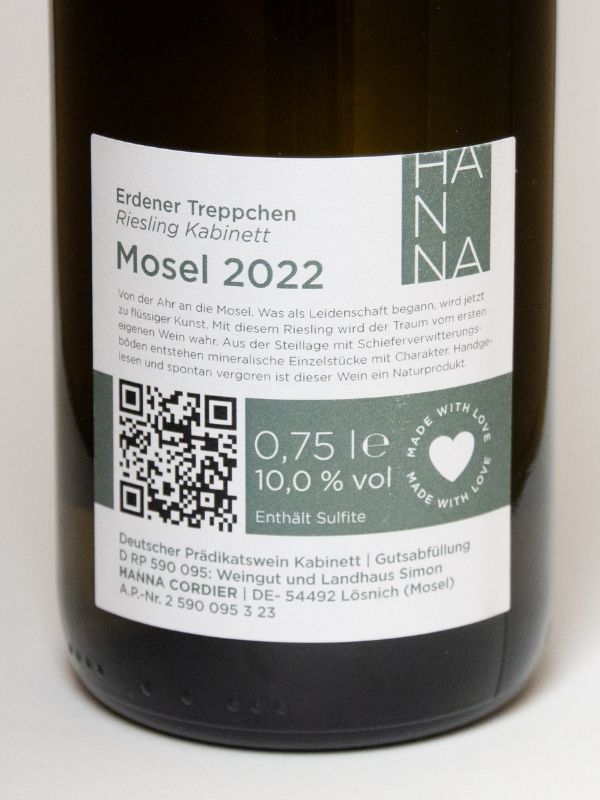 Weinetikett HANNA RS