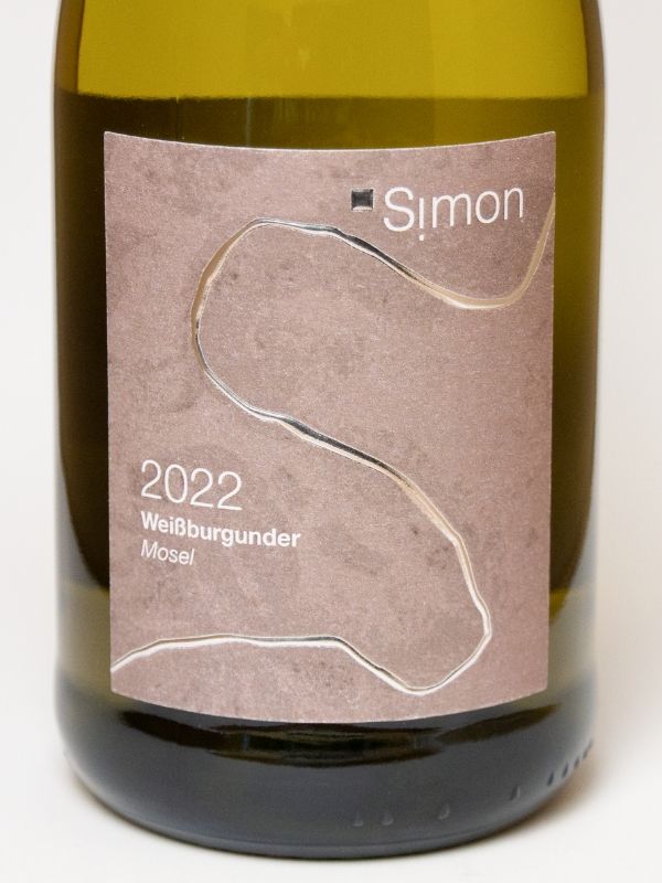 Weingut Simon - Weißburgunder Etikett Vorderseite