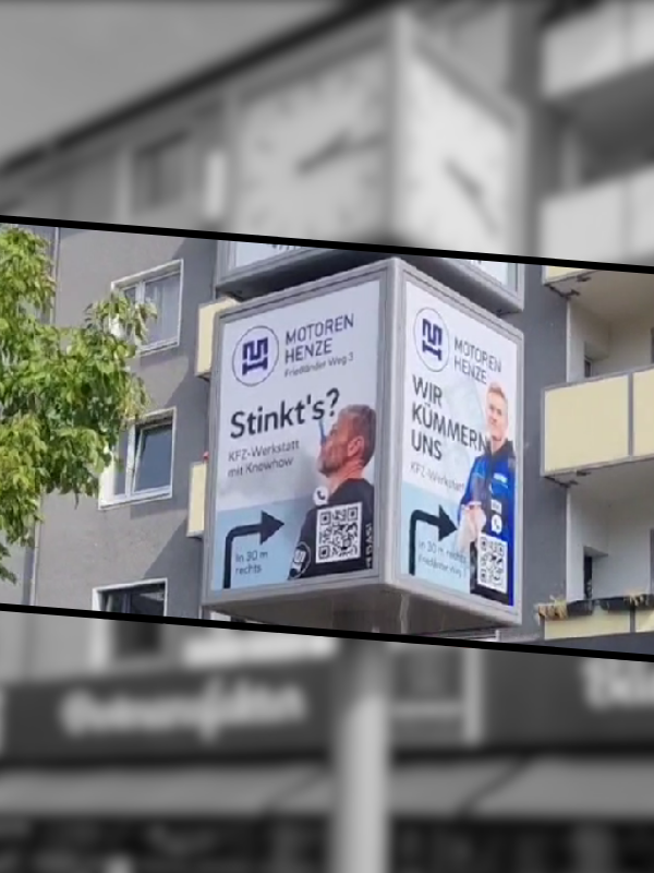 Motoren Henze Uhrenwerbung