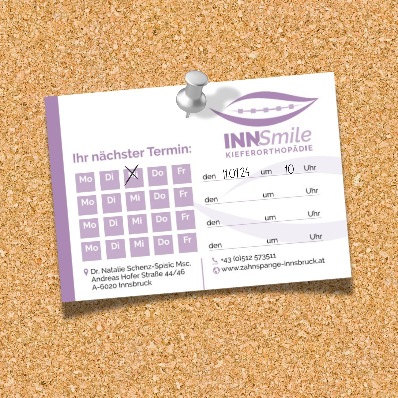 INNSmile Terminzettel Pinnwand Ws