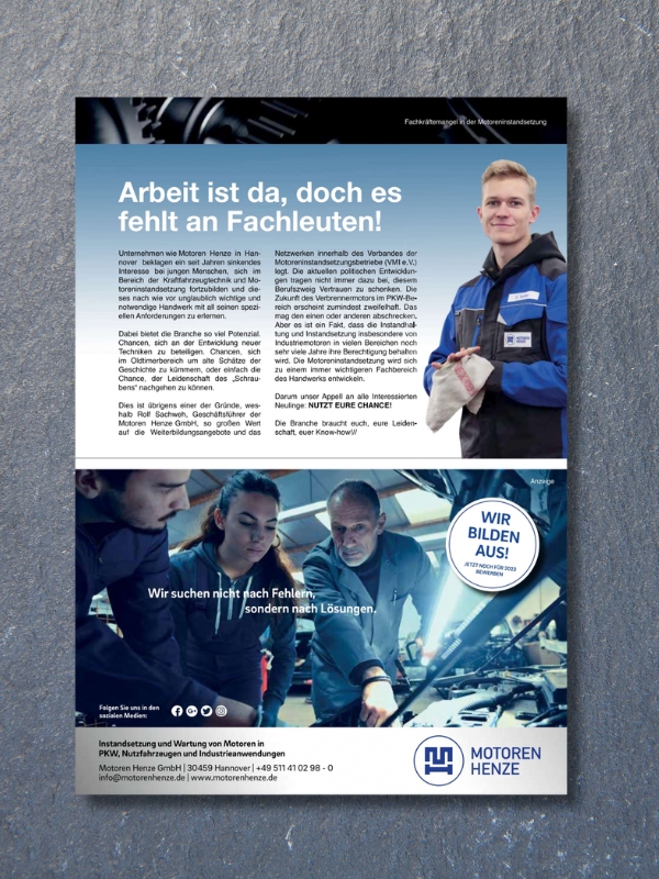 Motoren Henze Bericht & Anzeige