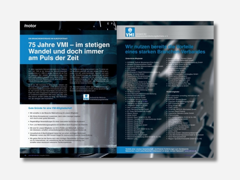 VMI Anzeige der motor